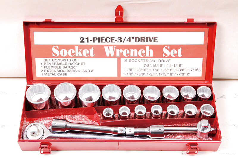 3/4"DR:7/8" -2"X21件英制套筒扳手